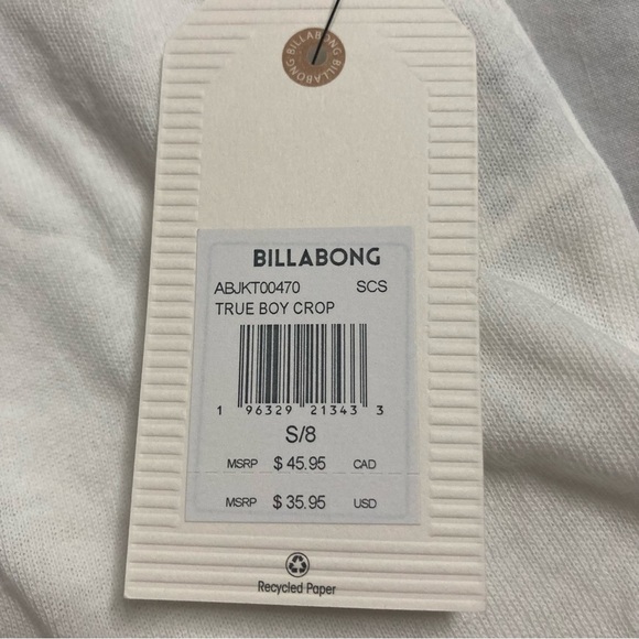 Billabong Women's True Cropped Oversized Boyfriend Relaxed Fit Tee Size Small - Picture 9 of 11